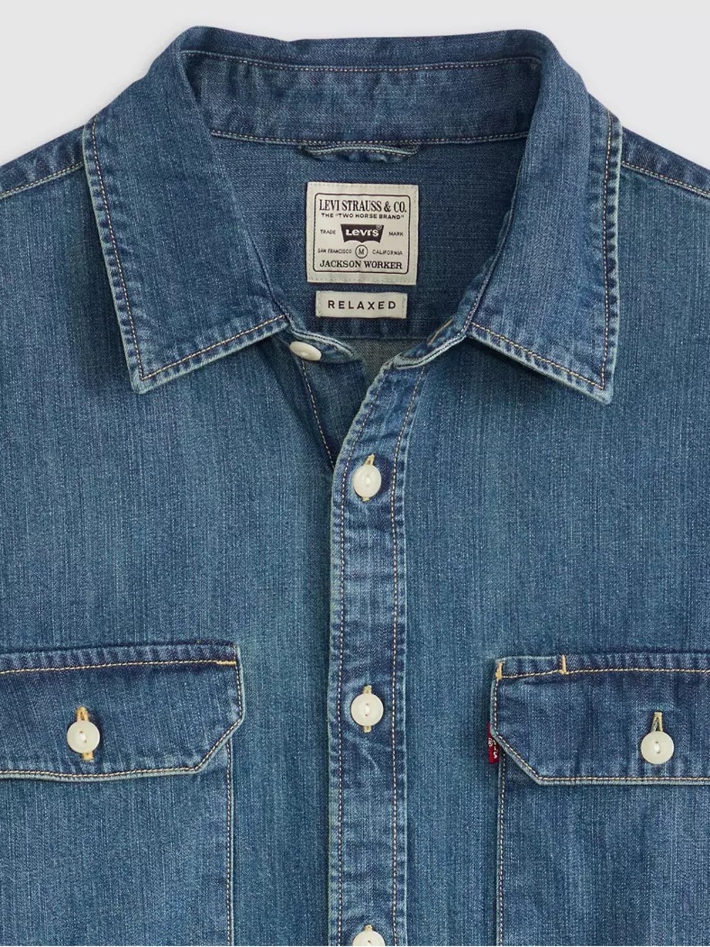 Levi’s Mens Medium Jackson Relaxed Denim Worker - Picture 5 of 9